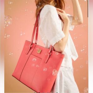 Dooney & Bourke Saffiano Lexington in Coral New with Tags